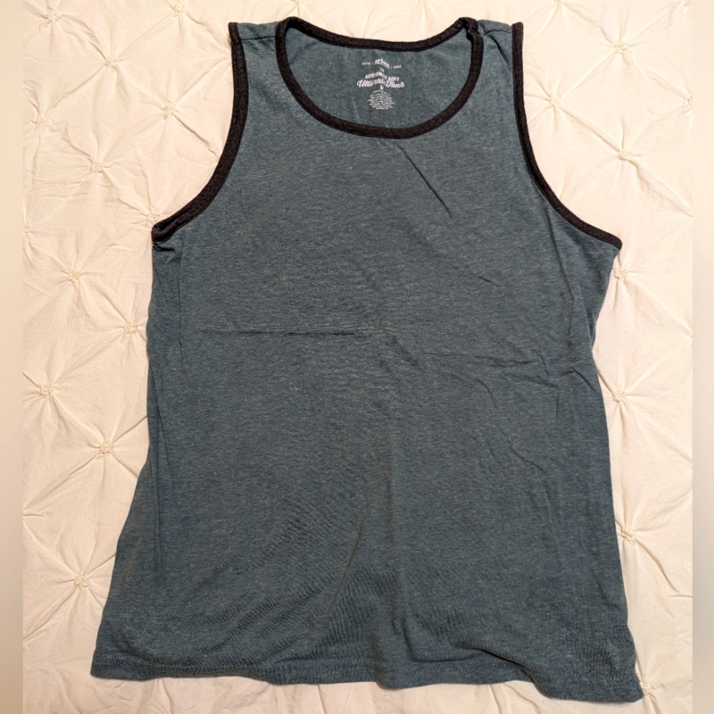 Men's super soft green tank top